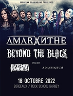 Book the best tickets for Amaranthe + Beyond The Black - Rock School Barbey - From 17 October 2022 to 18 October 2022