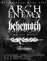 Réservez les meilleures places pour Arch Enemy + Behemoth - Zenith Paris - La Villette - Du 03 octobre 2022 au 04 octobre 2022