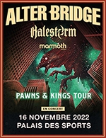 Book the best tickets for Alter Bridge - Dome De Paris - Palais Des Sports - From 15 November 2022 to 16 November 2022