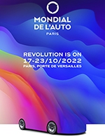 Book the best tickets for Mondial De L'auto 2022 - Billet Seance - Paris Expo Porte De Versailles - From 17 October 2022 to 23 October 2022