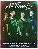 Book the best tickets for All Time Low - La Cigale - From 21 February 2023 to 22 February 2023