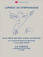 Book the best tickets for Leprest En Symphonique - La Cigale - From 18 March 2023 to 19 March 2023