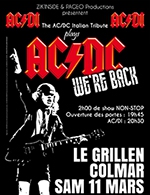 Book the best tickets for Ac/di Tribute Ac/dc - Salle Le Grillen - From 10 March 2023 to 11 March 2023